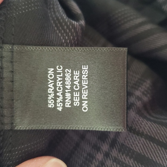 Torrid Button Down Shirt Kimono 1X Black Gray Plaid Long Sleeve Pockets Layering - Picture 15 of 16